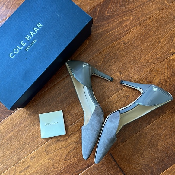 Cole Haan Shoes - Cole Haan • Grey d’Orsay Suede Pumps
